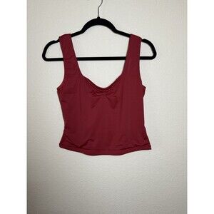 Princess Polly Rehna Crop Tank Red Y2K Going Out Vampy Grunge Sz 8